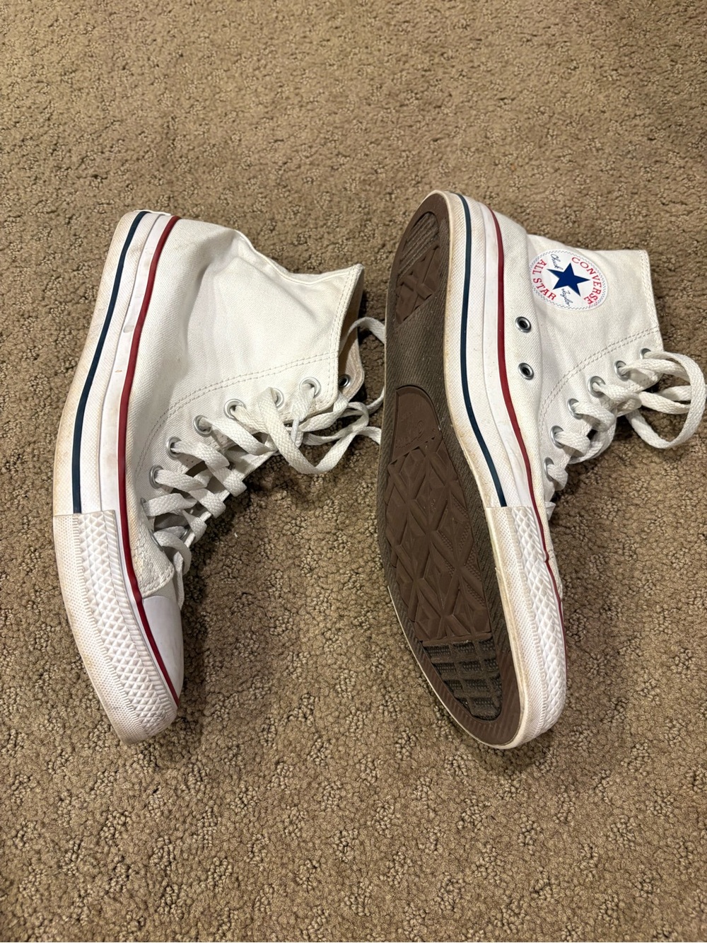 Converse White Canvas Women’s 10 - Picture 3 of 7